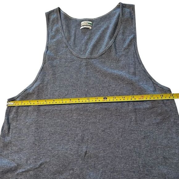 All Saints Women’s L‎ Racerback Tank Top Blue Stripe 100% Cotton Basic Fisherman - Picture 7 of 8